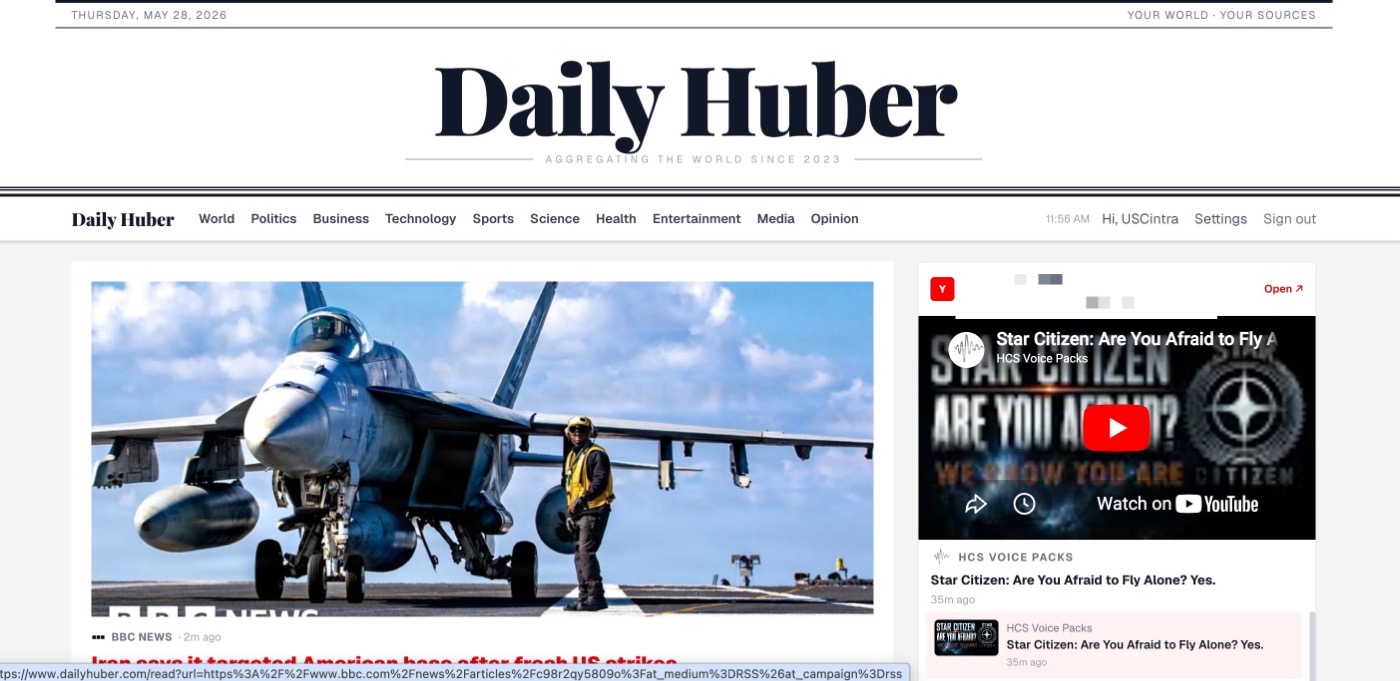Daily Huber screenshot